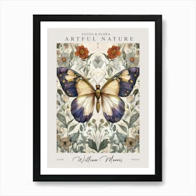 William Morris Butterfly Flowers Exhibition Art Print