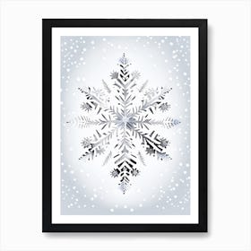 Snowflakes, In The Snow, Snowflakes, Marker Art 4 Art Print