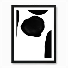 Black And White Cow Art Print