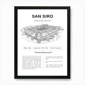 Ac Milan Football Stadium San Siro Art Print