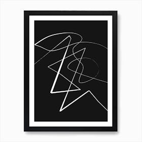 Zic Zac No 1 (Black) 1 Art Print