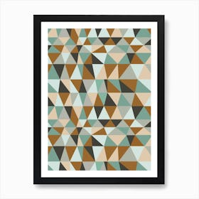 Irregular Triangles Ochre Art Print