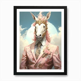 Unicorn In A Suit 1 Art Print