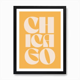 Yellow Chicago Art Print