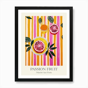 Marche Aux Fruits Passion Fruit Fruit Summer Illustration 3 Art Print