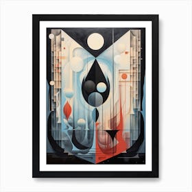 Whimsical Geometric Shapes Abstract 2 Art Print