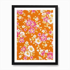 Lysimachia Floral Print Warm Tones2 Flower Art Print