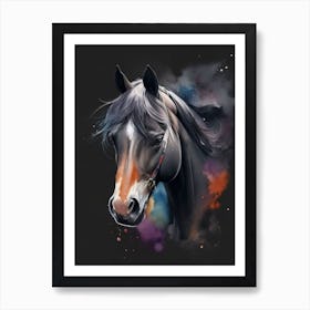 Horse Watercolor Art Print