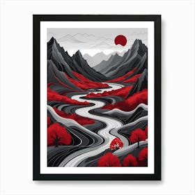 Asian Landscape Painting 11 Art Print