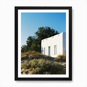 Greek White Beach House Art Print