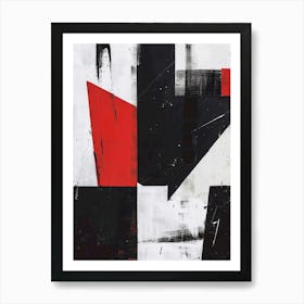 Abstract Black And Red Painting Art Print