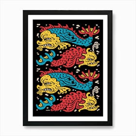 Sea Monster Composition Art Print