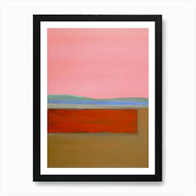 Abstract Landscape with minimal block colors Art Print