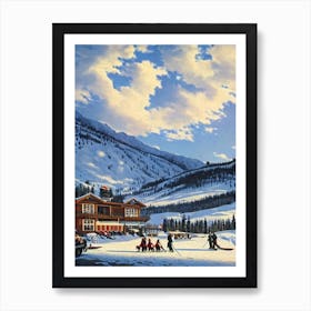 Åre, Sweden Ski Resort Vintage Landscape Skiing Poster Art Print