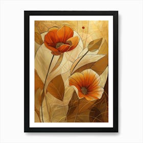 Orange Poppies 2 Art Print