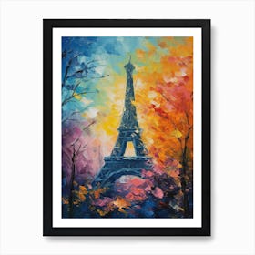 Eiffel Tower Paris France Monet Style 32 Art Print