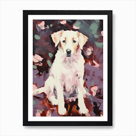 A Australian Shepherd Dog Painting, Impressionist 2 Art Print