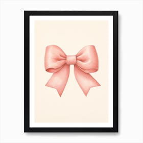 Pink Bow 5 Art Print