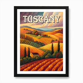 Tuscany Italy Vintage Art Print