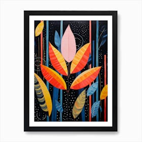 Heliconia 3 Hilma Af Klint Inspired Flower Illustration Art Print