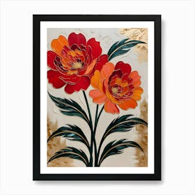 Orange And Yellow Flowers Art Print