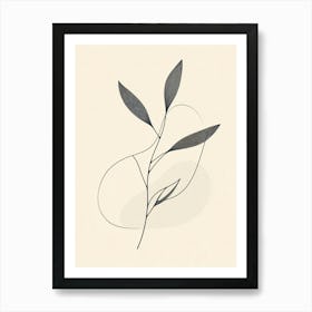 Leaf On A Branch 1 Art Print