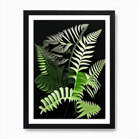 Black Stem Spleenwort Vibrant Art Print