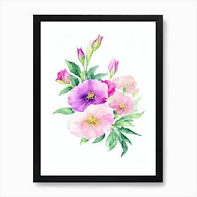 Lisianthus Watercolour Flower Art Print