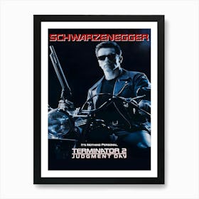 Terminator 2 Judgment Day Movie Arnold Schwarzenegger Art Print