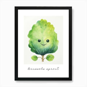 Friendly Kids Brussels Sprout Poster Art Print