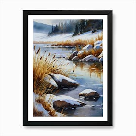 Winter Landscape Painting 15 Art Print