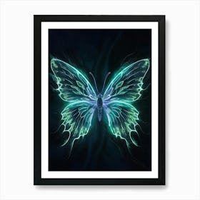 Blue Butterfly 1 Art Print