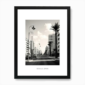 Poster Of Tel Aviv, Israel, Photography In Black And White 3 Art Print