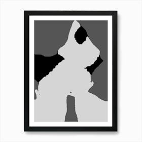 Silhouette Of A Dog 3 Art Print