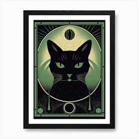 The Death, Black Cat Tarot Card 0 Art Print