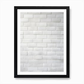Clean White Brick Wall Art Print