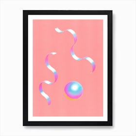 Pink 3d Abstract Art Print