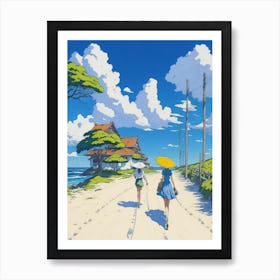 Leonardo Diffusion Blue Sky Rofia Aesthetic Kishin Shinoyama W 0 Art Print