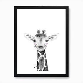 Safari Babies Giraffe Art Print