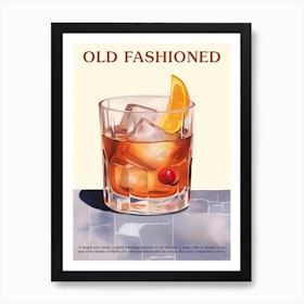 Old Fashioned Cocktail Kitchen Art Art Print