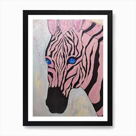 Pink Zebra Art Print