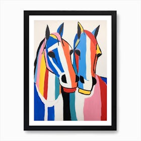 Colourful Kids Animal Art Horse 2 Art Print