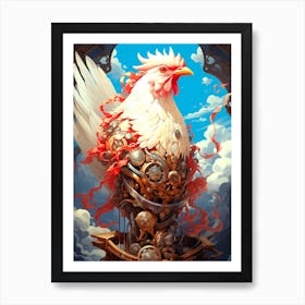 Steampunk Rooster 1 Affiche