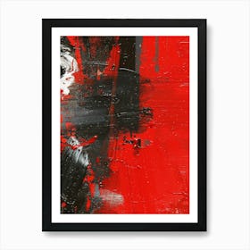 Abstract Painting, Red And Black 1 Art Print