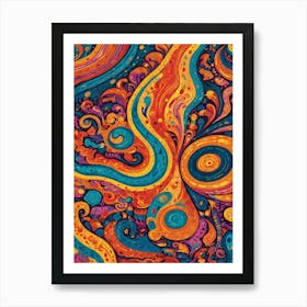 Psychedelic Swirls Art Print