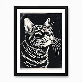 Bengal Linocut Blockprint 1 Art Print