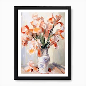 Iris Flower Still Life Painting 2 Dreamy Art Print