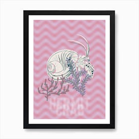 Sea Life Hermit Crab Art Print