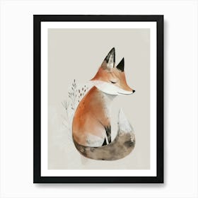 Charming Nursery Kids Animals Fox Cub 2 Art Print