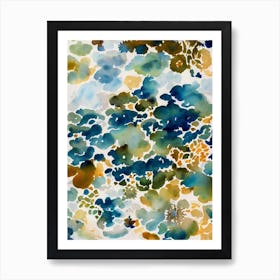 Acropora Yongei 2 Vintage Graphic Watercolour Poster